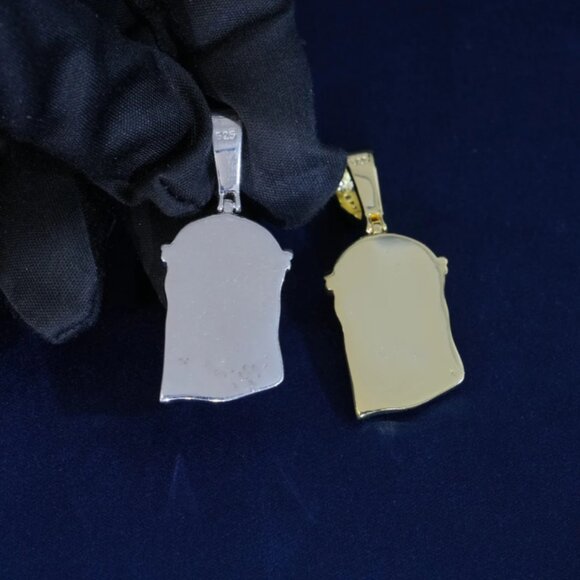 Moissanite S925 Small Jesus Pendant & 24" 3mm Rope Chain - Picture 4 of 4